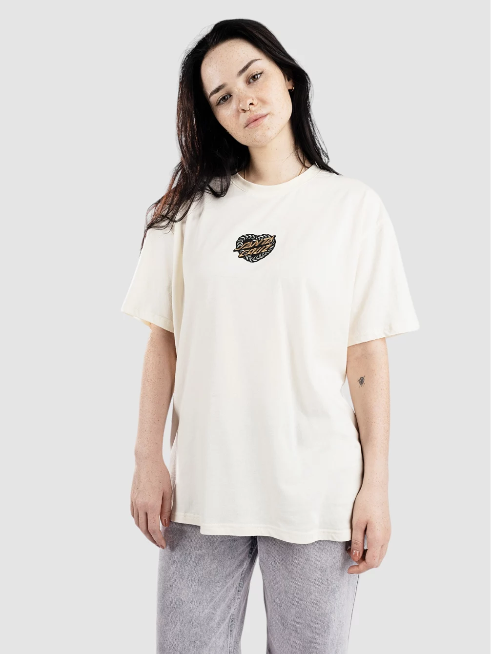 Мини-Футболка спереди BT Heart Wreath Santa Cruz, белый 
Мини-Футболка спереди BT Heart Wreath Santa Cruz, белый