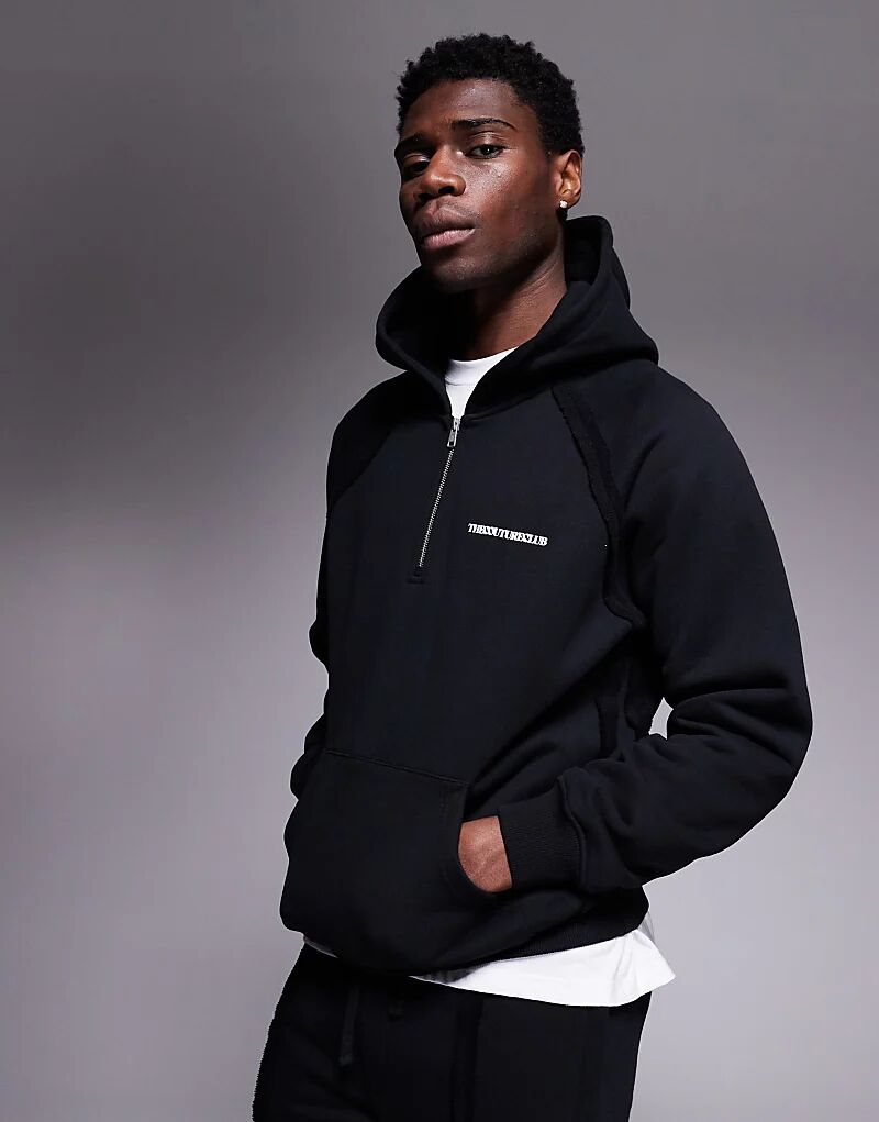 Толстовка с логотипом Couture Club с необработанными швами, черного цвета — часть комплекта
Толстовка с логотипом Couture Club с необработанными швами, черного цвета — часть комплекта