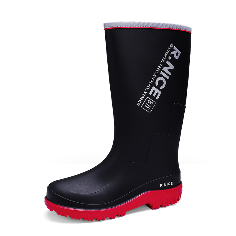 LONGYING Мужские дождевые сапоги черно-красные, цвет Black Red
LONGYING Мужские дождевые сапоги черно-красные, цвет Black Red