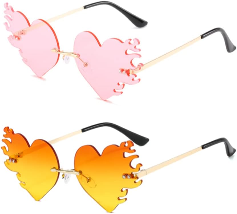 Солнцезащитные очки ENTHYI Melting Heart Flame для женщин и мужчин. Модные очки без оправы для вечеринок и выпускных балов. Оригинальные очки с изображением сердца, огня и пламени, Orange+pink
Солнцезащитные очки ENTHYI Melting Heart Flame для женщин и мужчин. Модные очки без оправы для вечеринок и выпускных балов. Оригинальные очки с изображением сердца, огня и пламени, Orange+pink