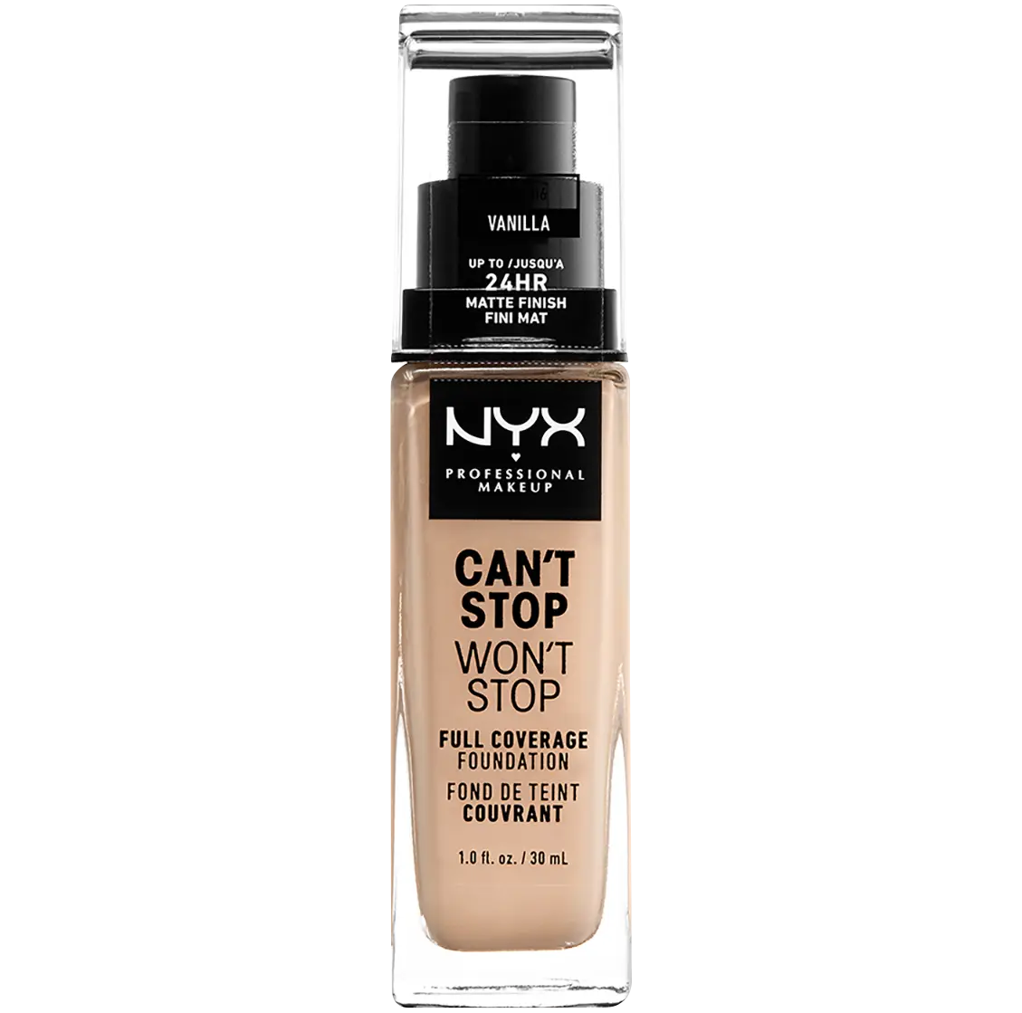 Тональный крем для лица ваниль Nyx Professional Makeup Can'T Stop Won'T Stop, 30 мл
Тональный крем для лица ваниль Nyx Professional Makeup Can'T Stop Won'T Stop, 30 мл