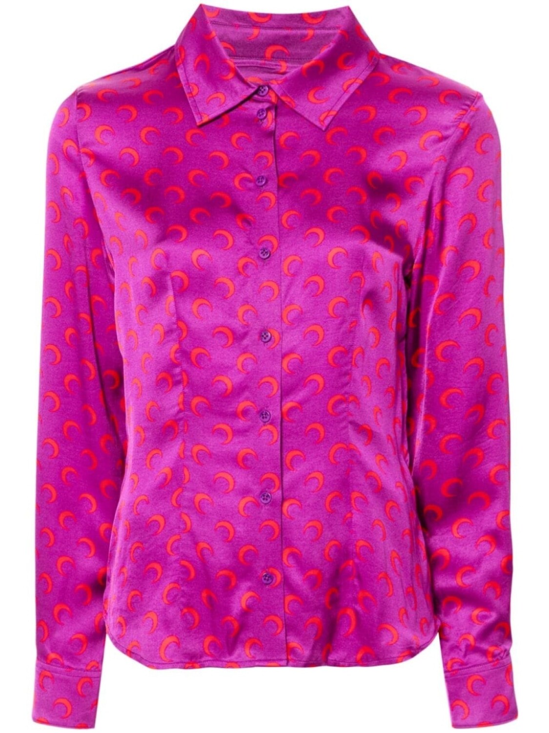 Marine Serre рубашка с лунным принтом, фиолетовый 
Marine Serre рубашка с лунным принтом, фиолетовый
