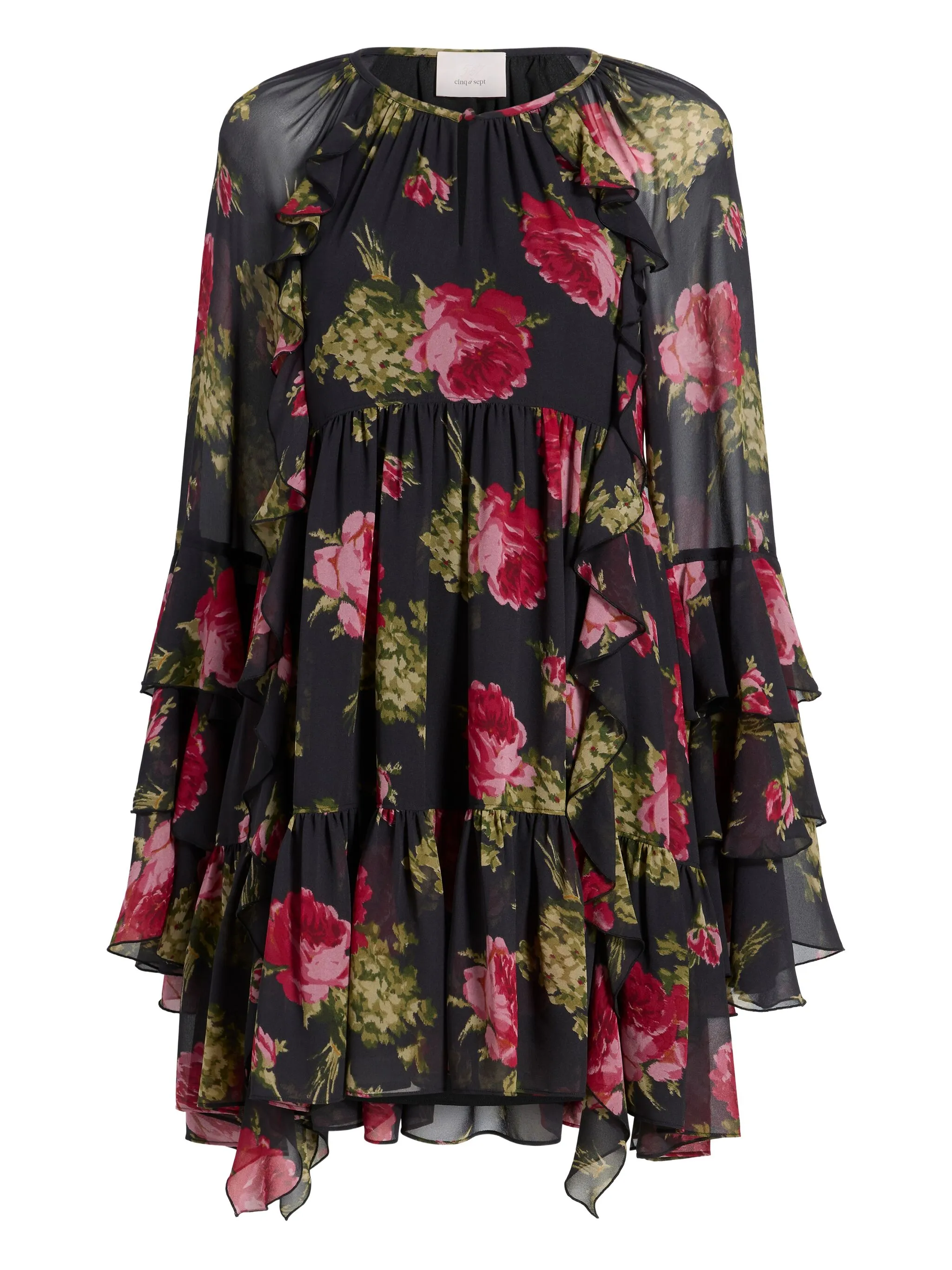 Платье мини Emelia с оборками Cinq A Sept, черный
Платье мини Emelia с оборками Cinq A Sept, черный