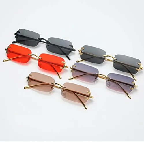 Солнцезащитные очки без оправы в винтажной металлической оправе, прямоугольной формы, для женщин, тонированные солнцезащитные очки без оправы MTZJH, Grey Pink
Солнцезащитные очки без оправы в винтажной металлической оправе, прямоугольной формы, для женщин, тонированные солнцезащитные очки без оправы MTZJH, Grey Pink