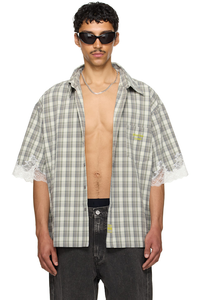 эксклюзивная серая кружевная рубашка Ssense Martine Rose, серый
эксклюзивная серая кружевная рубашка Ssense Martine Rose, серый