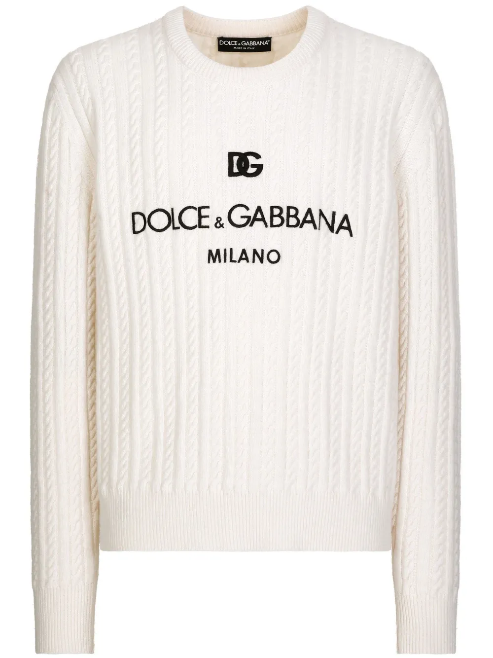 Джемпер фактурной вязки Dolce & Gabbana, белый
Джемпер фактурной вязки Dolce & Gabbana, белый