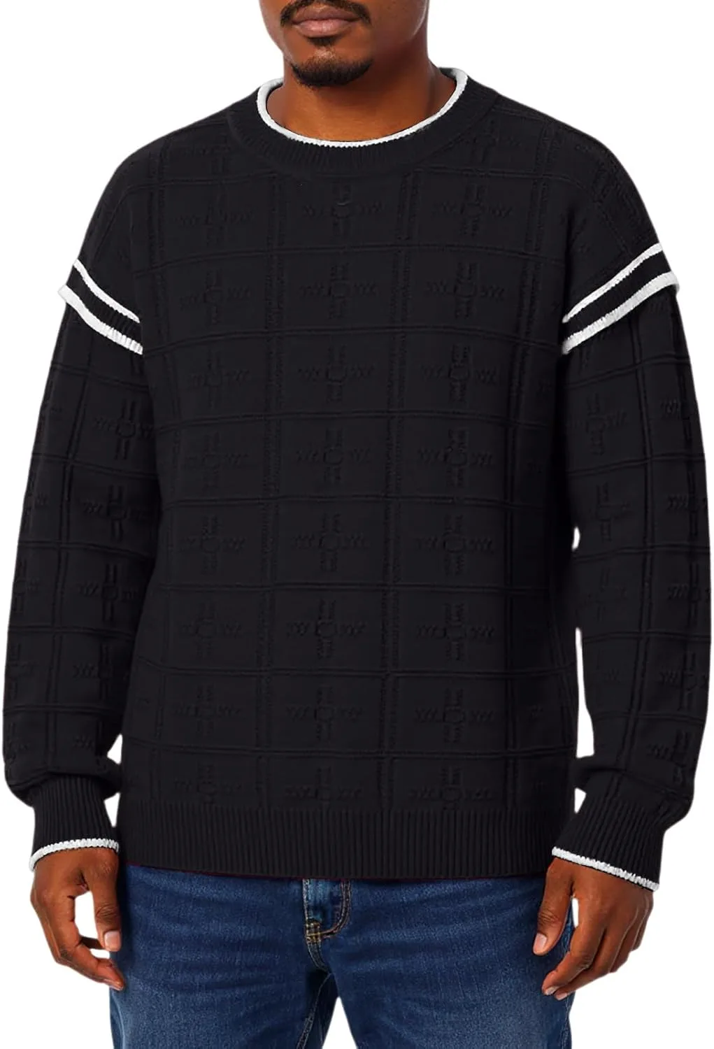 Мужской модный свитер с длинными рукавами и круглым вырезом
Мужской модный свитер с длинными рукавами и круглым вырезом