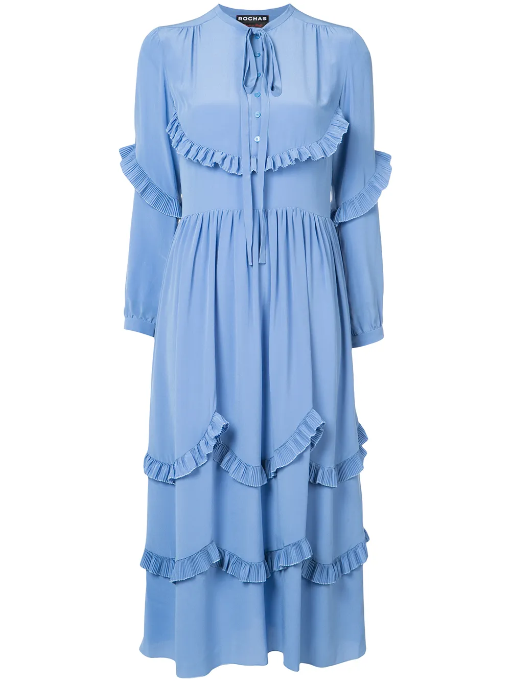 Платье с рюшами Rochas, синий
Платье с рюшами Rochas, синий