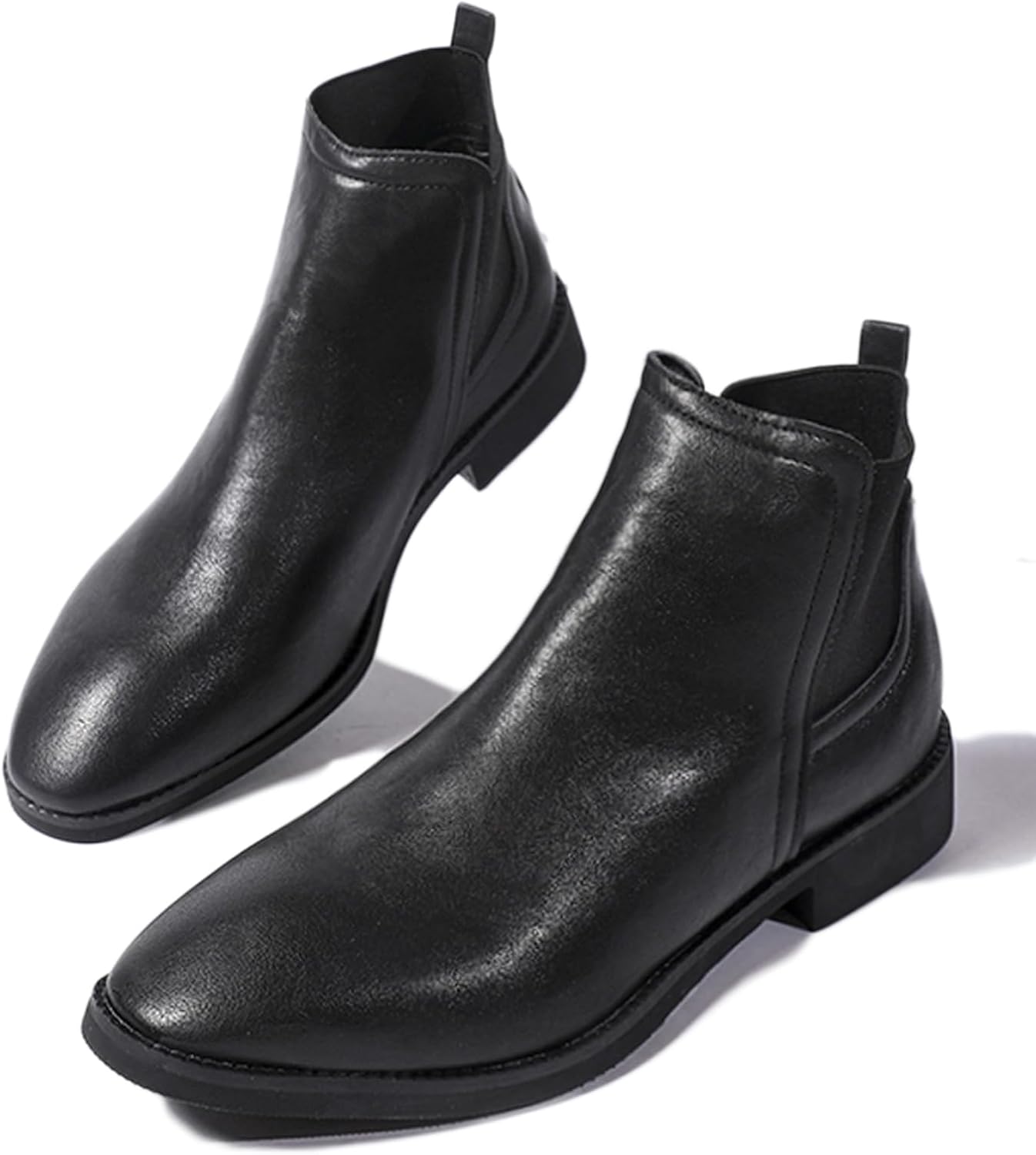 Мужские кожаные деловые повседневные ботинки Челси с эластичной вставкой, классические, удобные, без шнуровки, нескользящие, носимые, офисные и вечерние ботильоны для свиданий и работы Twodnawk, черный
Мужские кожаные деловые повседневные ботинки Челси с эластичной вставкой, классические, удобные, без шнуровки, нескользящие, носимые, офисные и вечерние ботильоны для свиданий и работы Twodnawk, черный