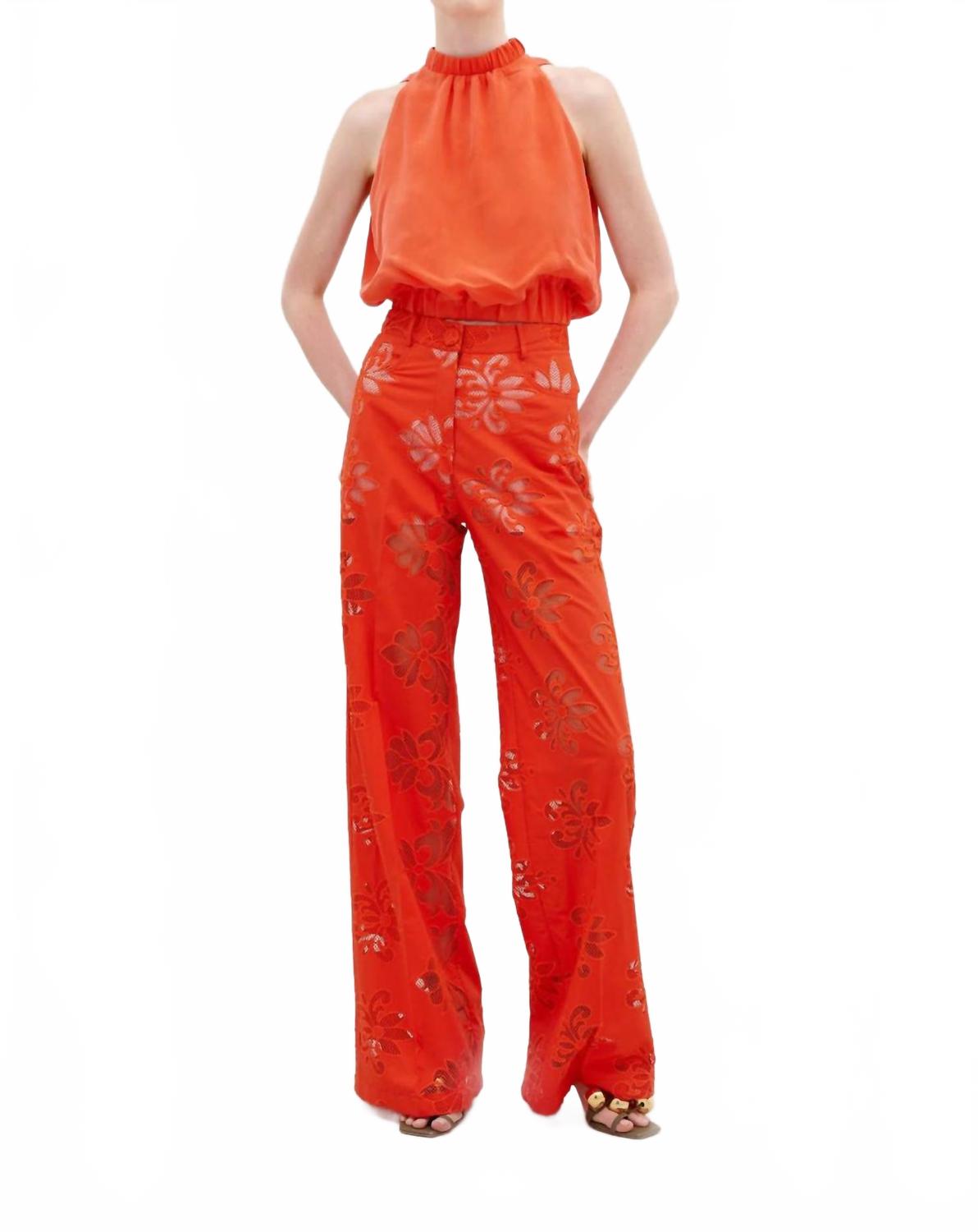 Широкие брюки Emine с вышивкой в цвете рубин Silvia Tcherassi, Rouge Embroidery
Широкие брюки Emine с вышивкой в цвете рубин Silvia Tcherassi, Rouge Embroidery