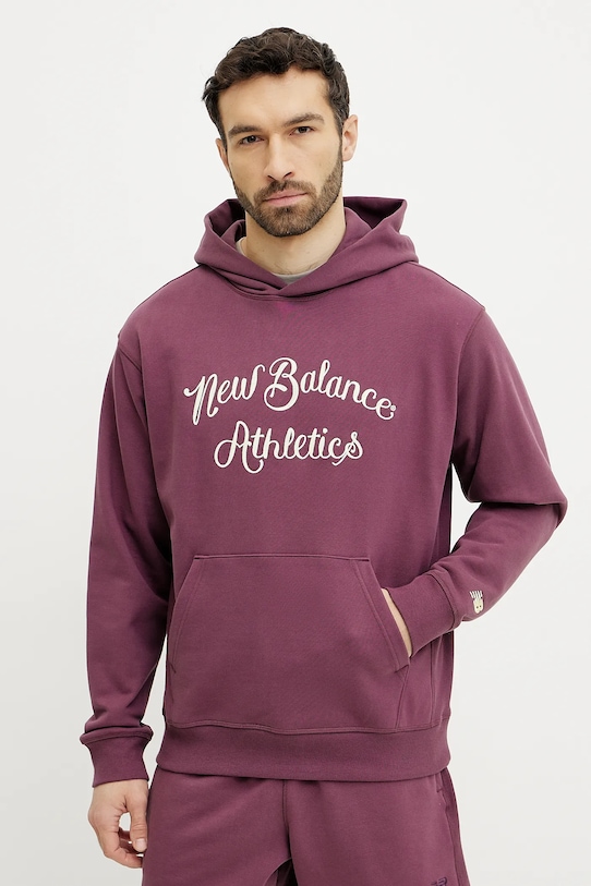 Хлопковая толстовка New Balance, бордовый
Хлопковая толстовка New Balance, бордовый