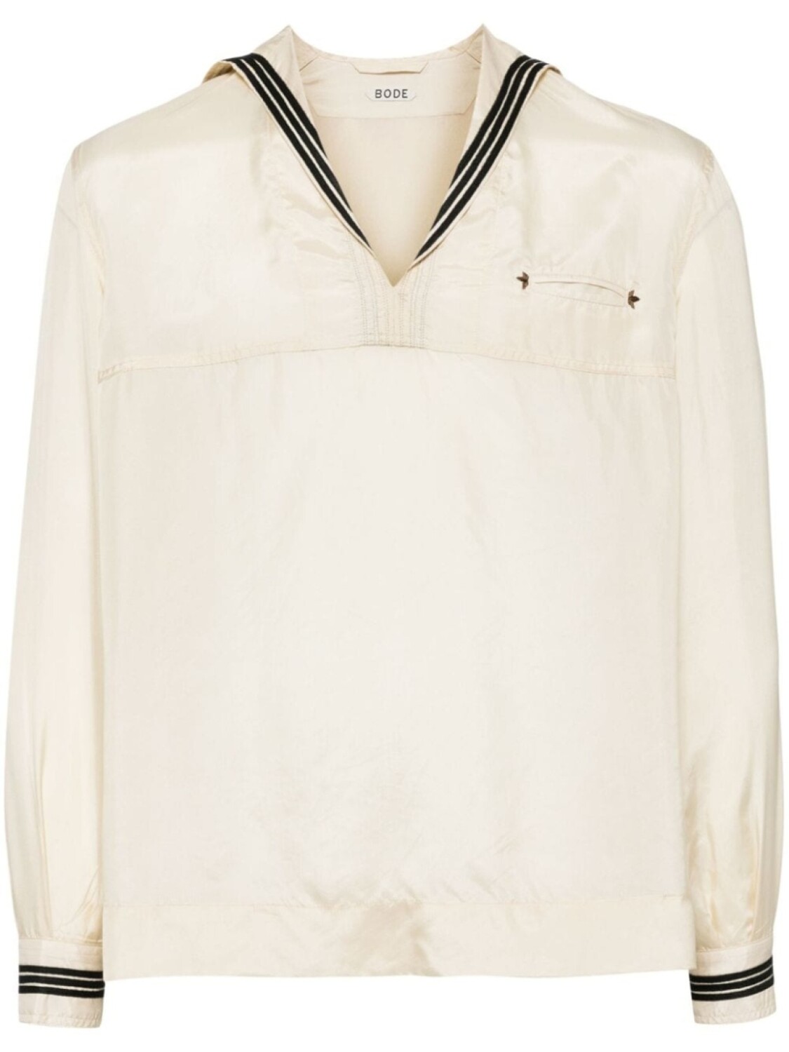 BODE шелковый топ Cricket с матросским воротником, нейтральный цвет
BODE шелковый топ Cricket с матросским воротником, нейтральный цвет