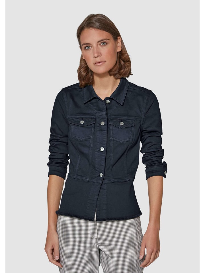 MADELEINE Джинсовая куртка с баской, темно-синего цвета
MADELEINE Джинсовая куртка с баской, темно-синего цвета