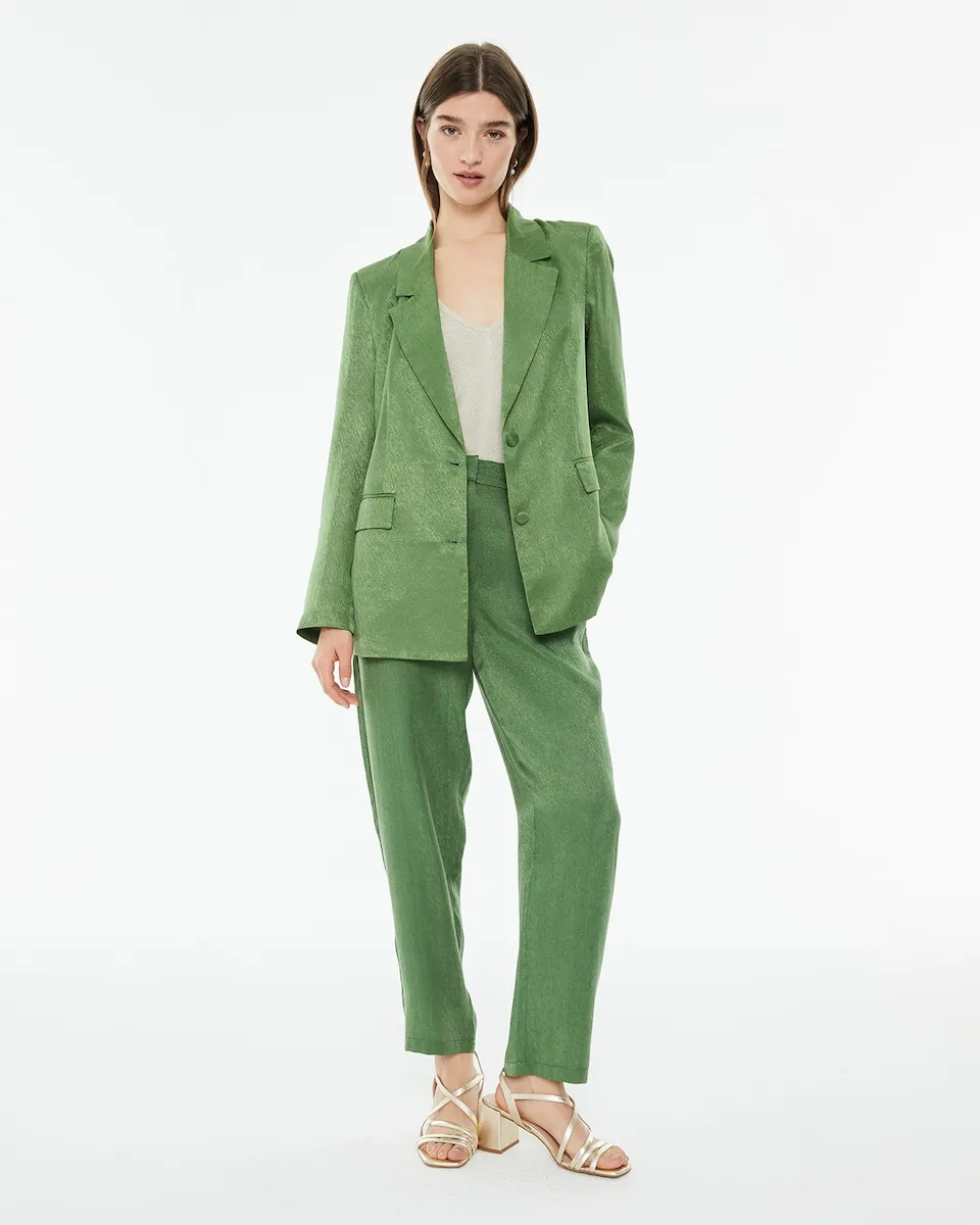 Женские брюки из струящейся жаккардовой ткани System Action, зеленый
Женские брюки из струящейся жаккардовой ткани System Action, зеленый