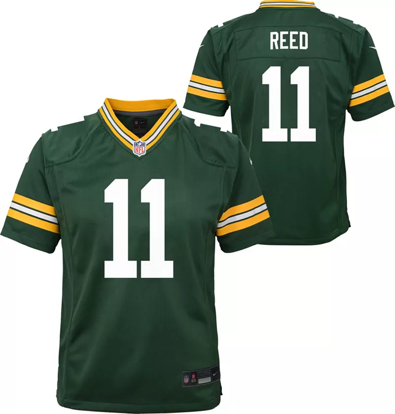 Игровая майка Nike Youth Green Bay Packers Джейдена Рида № 11
Игровая майка Nike Youth Green Bay Packers Джейдена Рида № 11