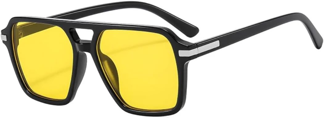 Солнцезащитные очки с защитой от УФ-излучения UV400 | Увеличенные двойные перемычки, синие линзы | для женщин и мужчин, для занятий спортом на открытом воздухе и вождения DSVIGF, Black-yellow
Солнцезащитные очки с защитой от УФ-излучения UV400 | Увеличенные двойные перемычки, синие линзы | для женщин и мужчин, для занятий спортом на открытом воздухе и вождения DSVIGF, Black-yellow