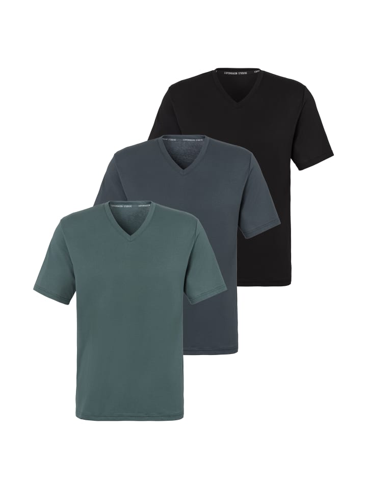 Футболка шалфейного / темно-шалфейного / черного цвета Copenhagen Studios
Футболка шалфейного / темно-шалфейного / черного цвета Copenhagen Studios