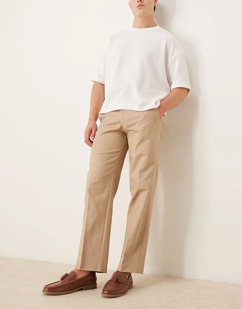 Элегантные прямые брюки-чинос из хлопка премиум-класса в коричневом цвете ASOS DESIGN
Элегантные прямые брюки-чинос из хлопка премиум-класса в коричневом цвете ASOS DESIGN