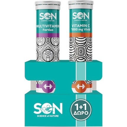 Мультивитамин Фортиус 20 шипучих таблеток с витамином С 1000 мг Vivid Science Of Nature 
Мультивитамин Фортиус 20 шипучих таблеток с витамином С 1000 мг Vivid Science Of Nature