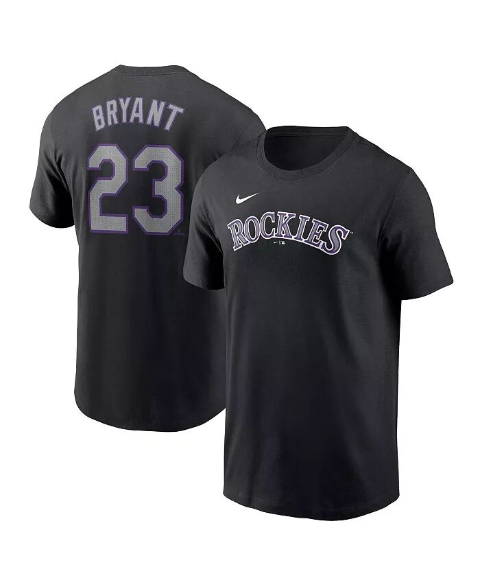 Мужская черная футболка Криса Брайанта Colorado Rockies Fuse с именем и номером Nike
Мужская черная футболка Криса Брайанта Colorado Rockies Fuse с именем и номером Nike