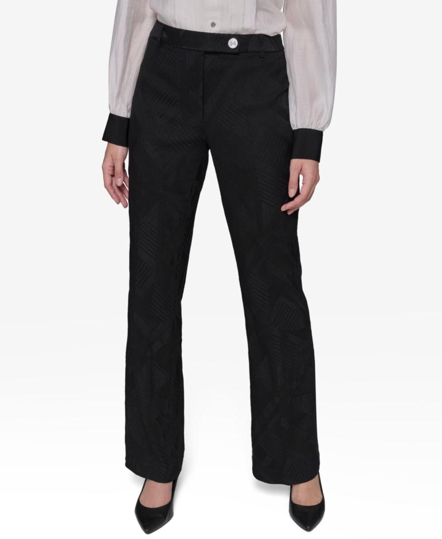 Женские брюки с жаккардовым узором и широкими штанинами KARL LAGERFELD PARIS, Black
Женские брюки с жаккардовым узором и широкими штанинами KARL LAGERFELD PARIS, Black