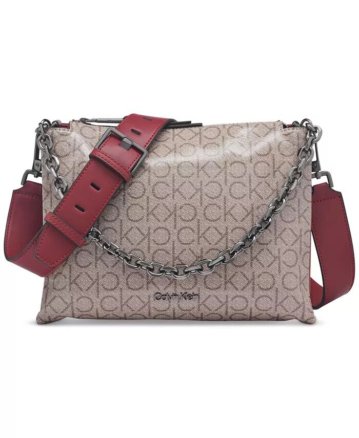 Сумка через плечо с цепочкой и застежкой-молнией сверху Rain Signature с двойным ремешком Calvin Klein, коричневый
Сумка через плечо с цепочкой и застежкой-молнией сверху Rain Signature с двойным ремешком Calvin Klein, коричневый