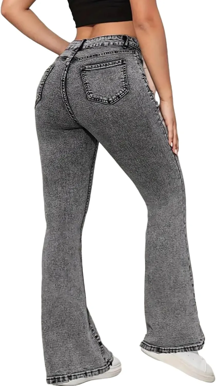 Женские джинсы с высокой талией и расклешенным низом Deep Gray, Stretch Wide Leg Bootcut
Женские джинсы с высокой талией и расклешенным низом Deep Gray, Stretch Wide Leg Bootcut