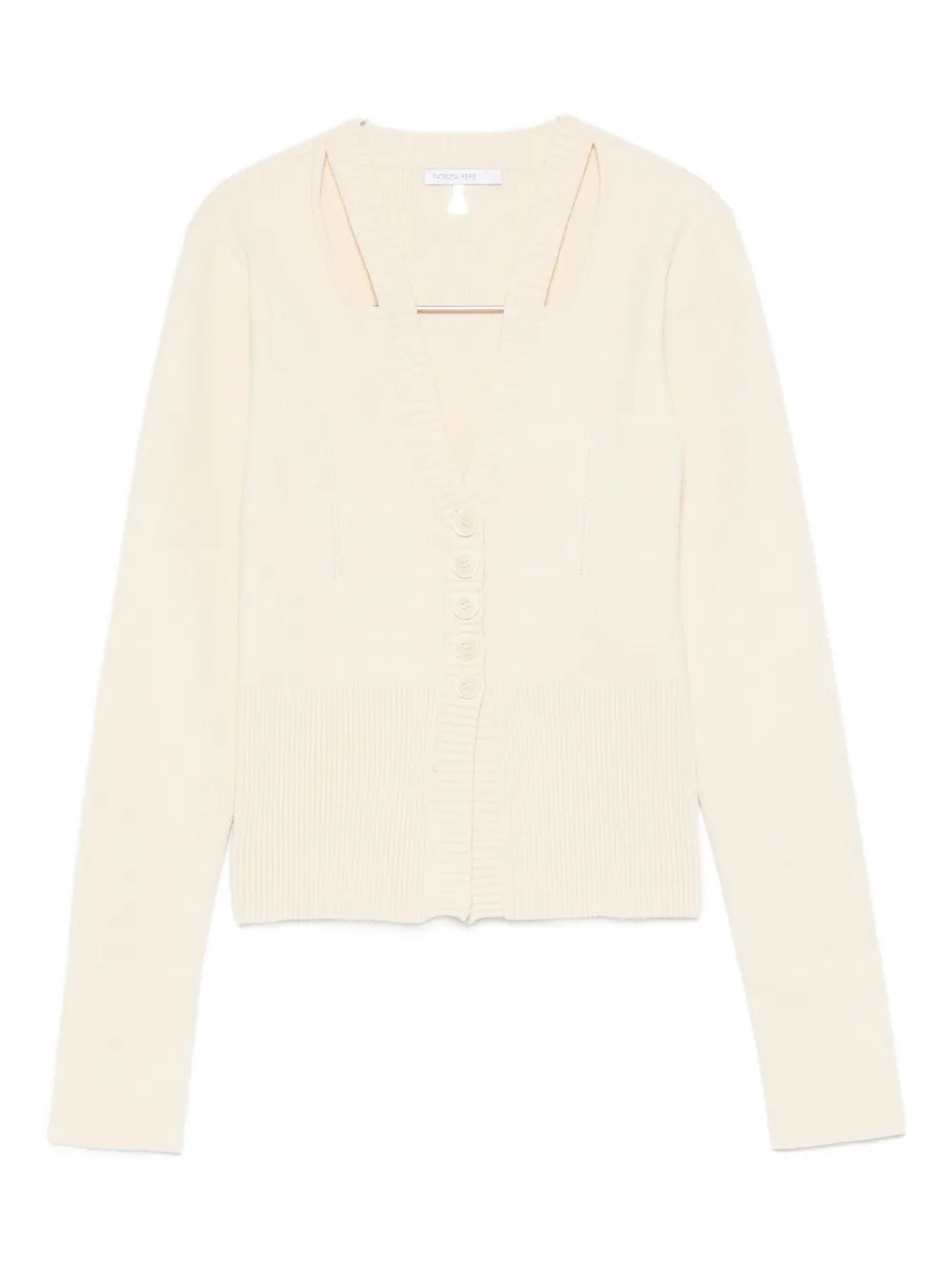 Кардиган с вырезами Patrizia Pepe, белый
Кардиган с вырезами Patrizia Pepe, белый