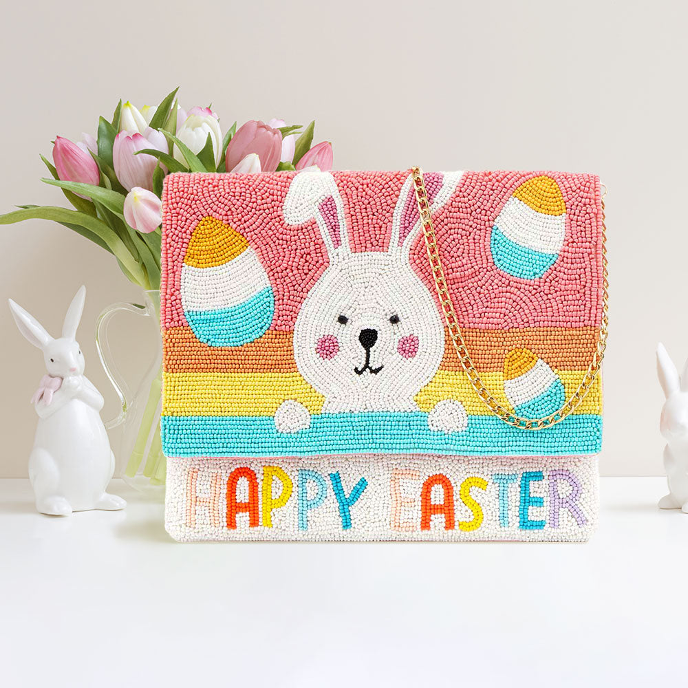 Пасхальный клатч с бисерным кроликом через плечо FASHNZFAB, мультиколор
Пасхальный клатч с бисерным кроликом через плечо FASHNZFAB, мультиколор