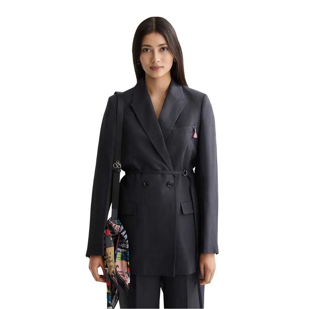 Блейзер Scotch & Soda Double Breasted Belted Drapey, черный
Блейзер Scotch & Soda Double Breasted Belted Drapey, черный