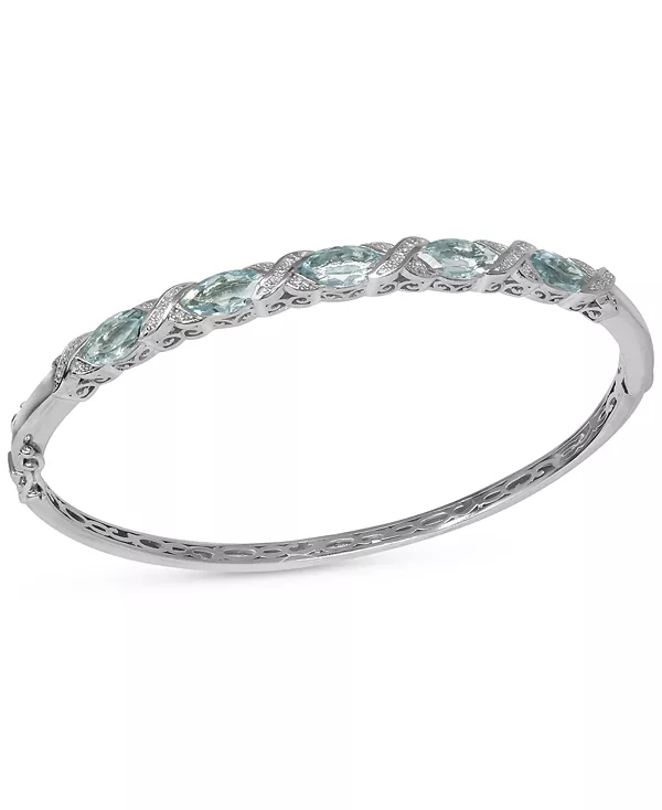 Браслет с аквамарином (3-3/4 карата) и бриллиантами из стерлингового серебра Macy'S, aquamarine
Браслет с аквамарином (3-3/4 карата) и бриллиантами из стерлингового серебра Macy'S, aquamarine