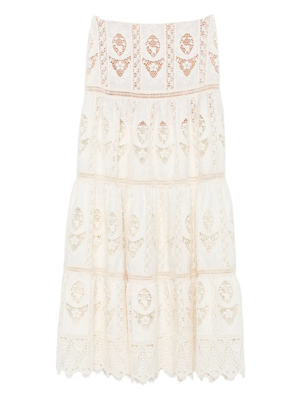 Юбка макси с кружевом и ярусами Johanna Ortiz, нейтральный
Юбка макси с кружевом и ярусами Johanna Ortiz, нейтральный