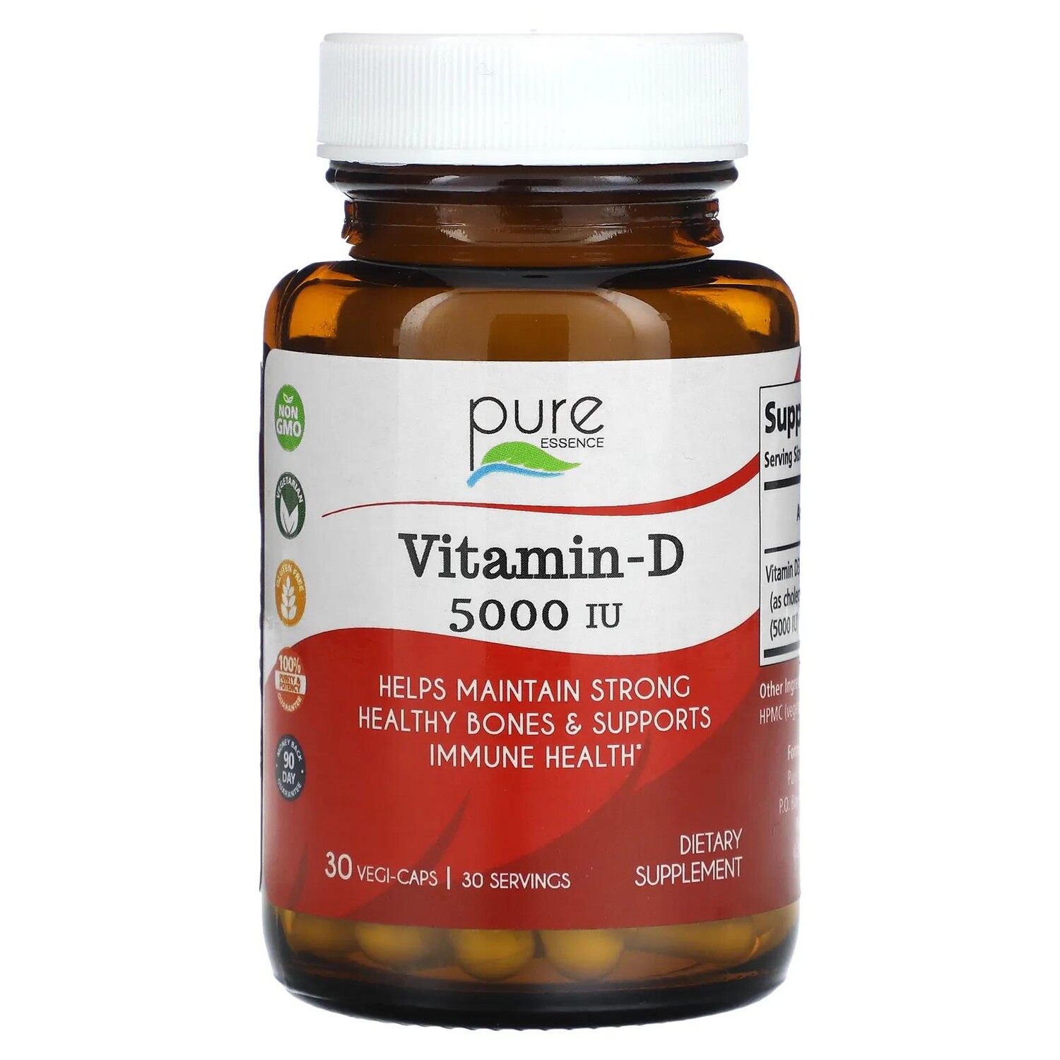 Pure Essence Vitamin-D 5000 МЕ 30 Vegi-Caps
Pure Essence Vitamin-D 5000 МЕ 30 Vegi-Caps