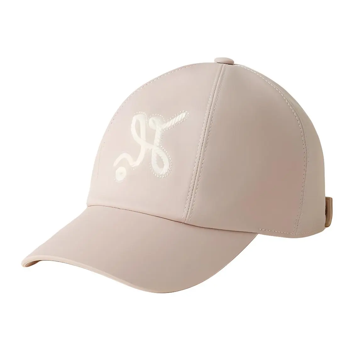 HERMES Шёлковая хлопковая ткань с эластаном бейсболка с палладиевым покрытием женская розовая, Pink 
HERMES Шёлковая хлопковая ткань с эластаном бейсболка с палладиевым покрытием женская розовая, Pink