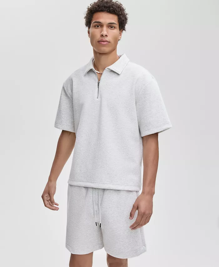 Мужская свободная пошива поло с четвертью молнией и капюшоном в меланжевом исполнении Mode Of One, серый
Мужская свободная пошива поло с четвертью молнией и капюшоном в меланжевом исполнении Mode Of One, серый