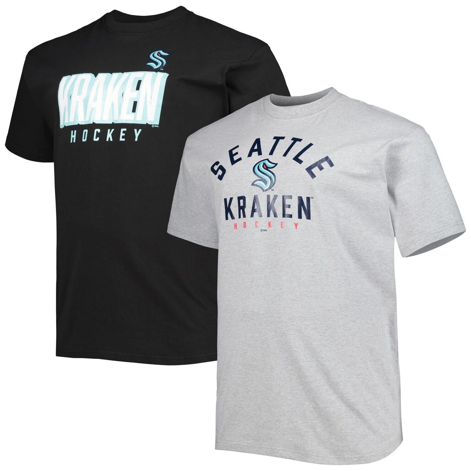 Мужской комплект из двух футболок черного/серого цвета Seattle Kraken Big & Tall, Черный, Мужской комплект из двух футболок черного/серого цвета Seattle Kraken Big & Tall
Мужской комплект из двух футболок черного/серого цвета Seattle Kraken Big & Tall, Черный, Мужской комплект из двух футболок черного/серого цвета Seattle Kraken Big & Tall