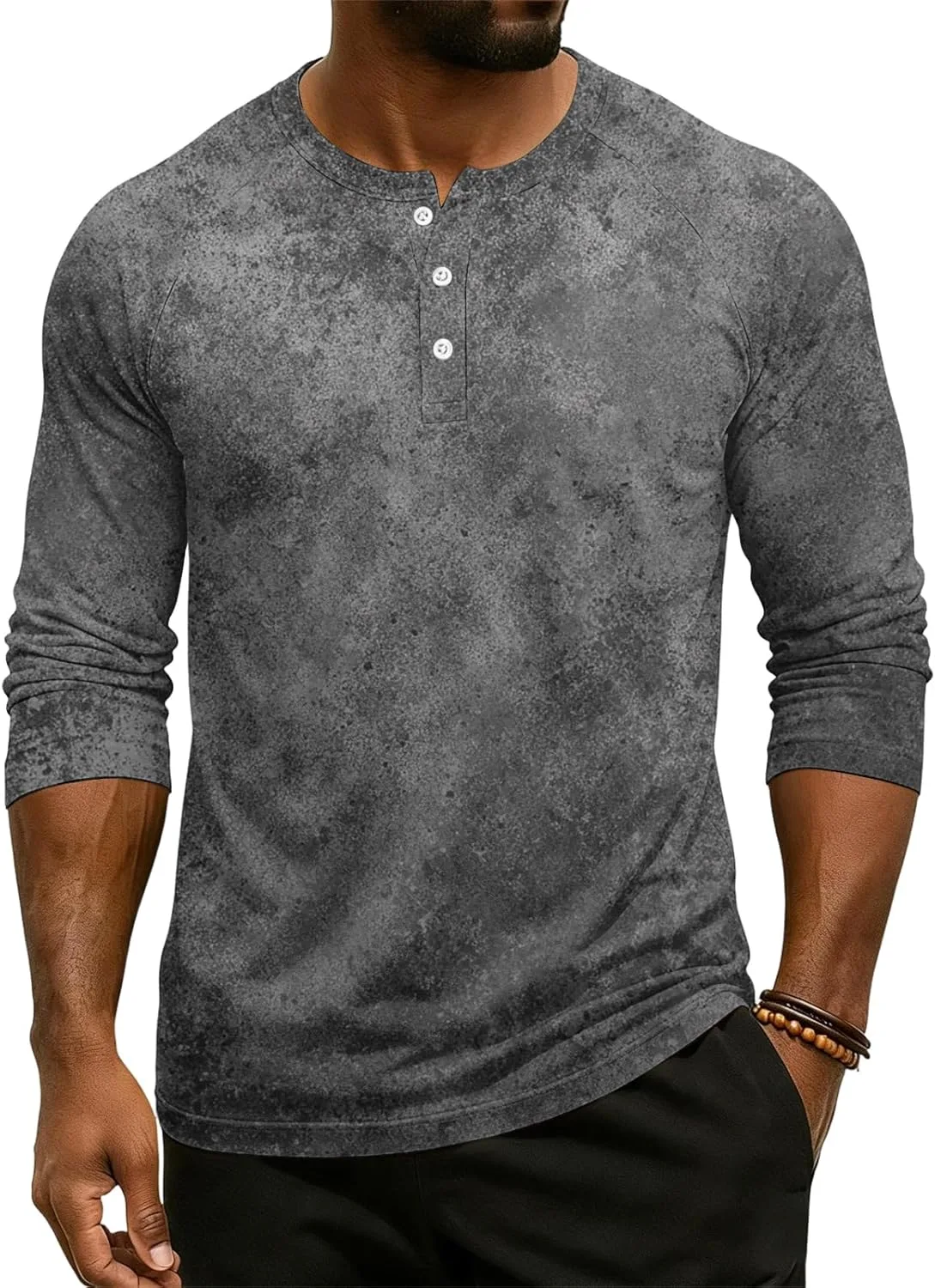 Мужская повседневная свободная блузка с круглым вырезом и 3/4 рукавом
Мужская повседневная свободная блузка с круглым вырезом и 3/4 рукавом