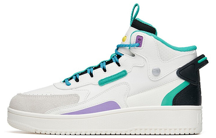 Кроссовки для скейтбординга мужские, средней высоты, цвета слоновой кости, белый/черный/зеленый попугай Anta 
Кроссовки для скейтбординга мужские, средней высоты, цвета слоновой кости, белый/черный/зеленый попугай Anta