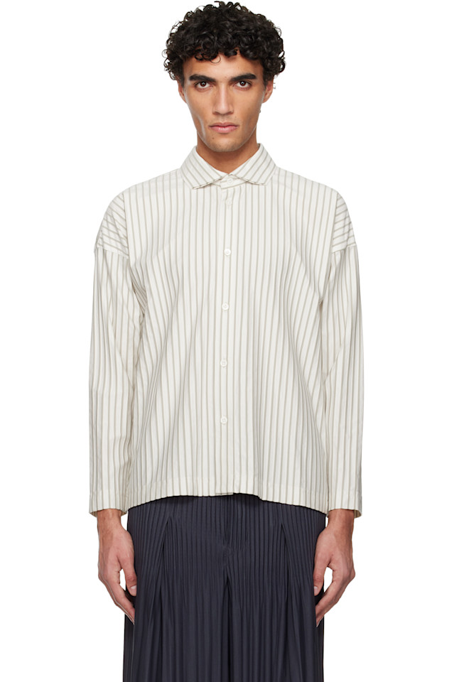 Полосатая футболка Homme Plissé Issey Miyake, белый
Полосатая футболка Homme Plissé Issey Miyake, белый