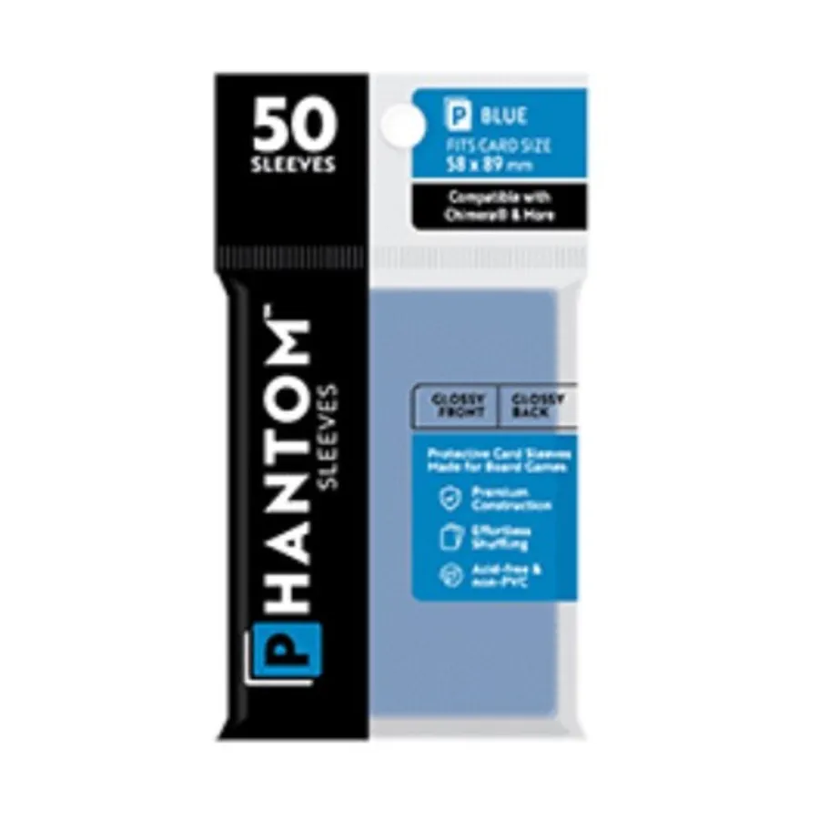 Глянцевый/матовый - синий, 58x89 мм (50), Phantom Sleeves
Глянцевый/матовый - синий, 58x89 мм (50), Phantom Sleeves