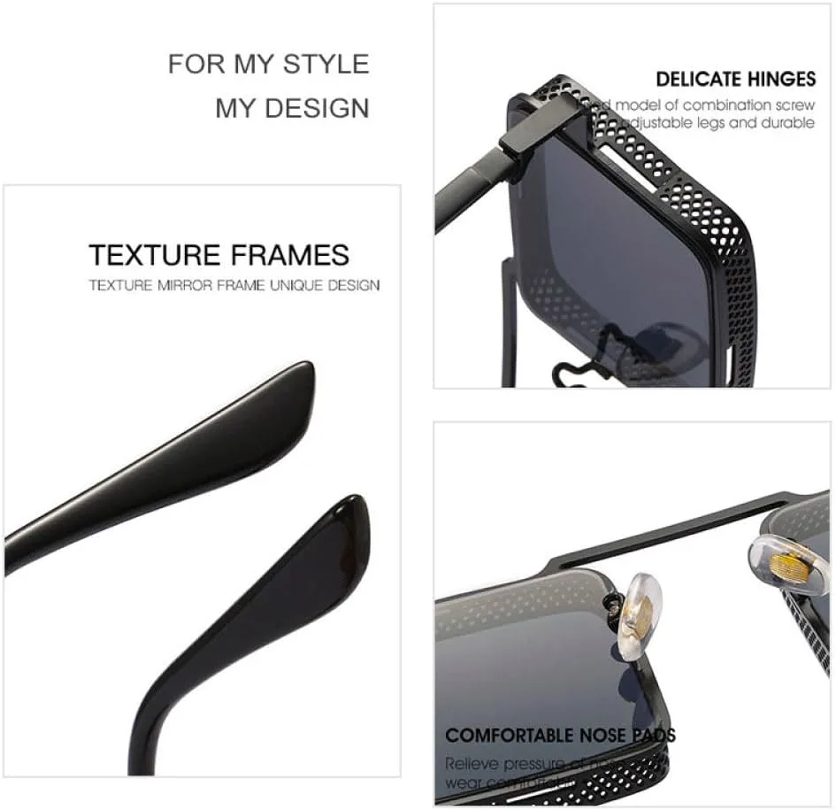 MUTYNE Модные квадратные панк-солнцезащитные очки для мужчин в стиле стимпанк, ретро-очки, винтажные очки с защитой от УФ-излучения UV400, C04 Gold Grey Brown
MUTYNE Модные квадратные панк-солнцезащитные очки для мужчин в стиле стимпанк, ретро-очки, винтажные очки с защитой от УФ-излучения UV400, C04 Gold Grey Brown