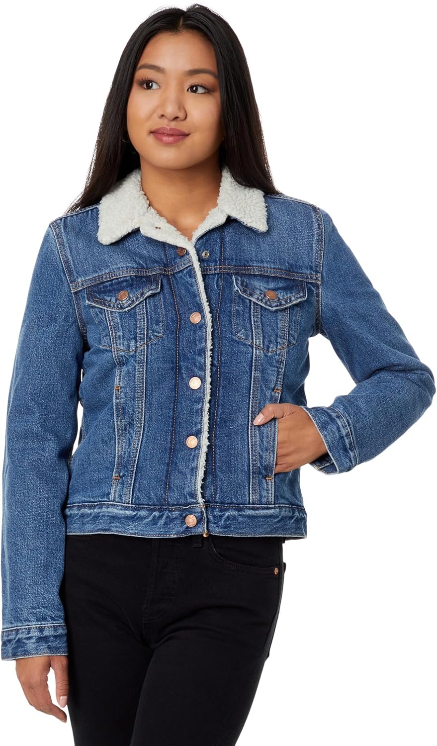 Женская джинсовая куртка Levi Strauss Signature Gold с искусственной овчиной, синий
Женская джинсовая куртка Levi Strauss Signature Gold с искусственной овчиной, синий