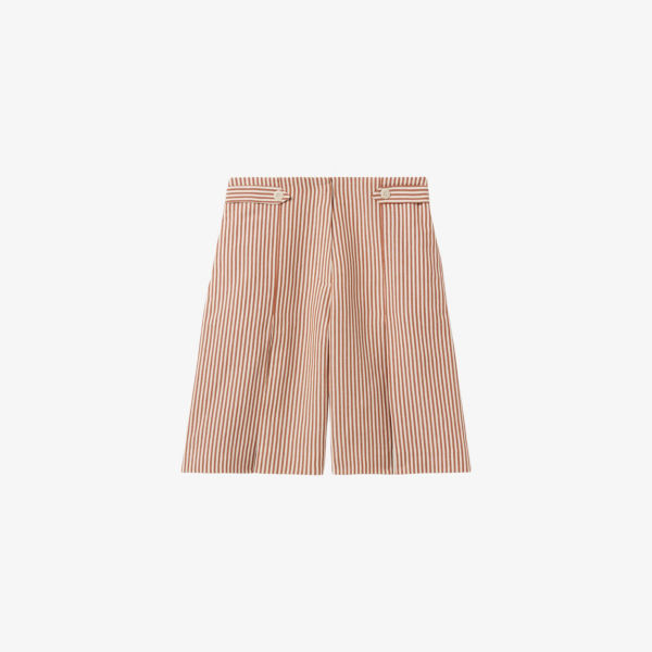 Шорты Claudie Pierlot полосатые широкие из хлопка и льна, коричнево-белый
Шорты Claudie Pierlot полосатые широкие из хлопка и льна, коричнево-белый