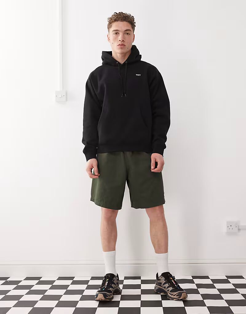 Короткие свободные шорты из твила Obey easy темно-зеленого цвета
Короткие свободные шорты из твила Obey easy темно-зеленого цвета