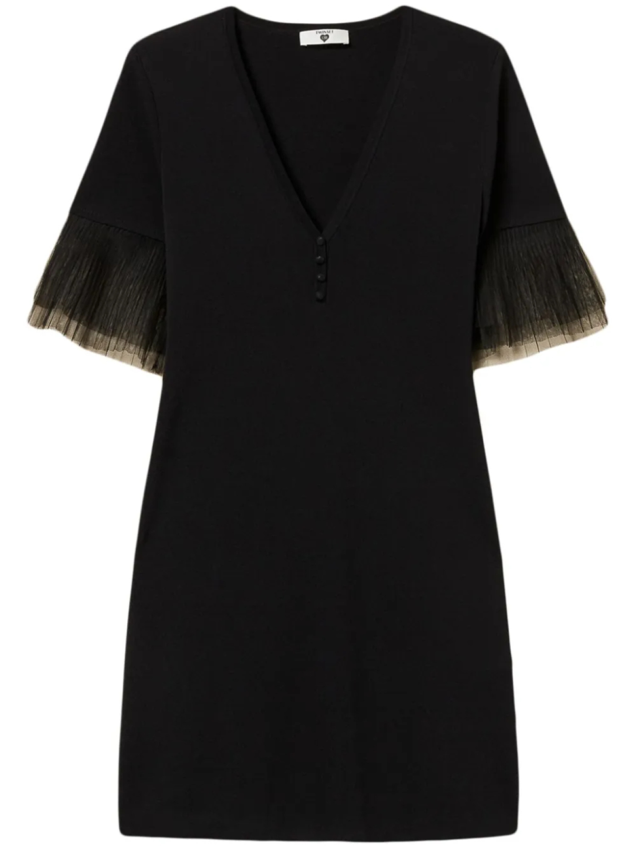 Платье TWINSET с отделкой из тюля, черный
Платье TWINSET с отделкой из тюля, черный