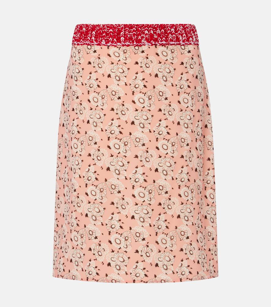 Цветочная юбка-карандаш из смесового шелка Prada, Camelia
Цветочная юбка-карандаш из смесового шелка Prada, Camelia