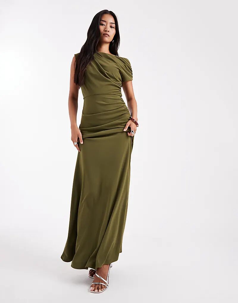 Платье макси Six Stories Bridesmaids с асимметричными плечами и сборками зеленого цвета
Платье макси Six Stories Bridesmaids с асимметричными плечами и сборками зеленого цвета