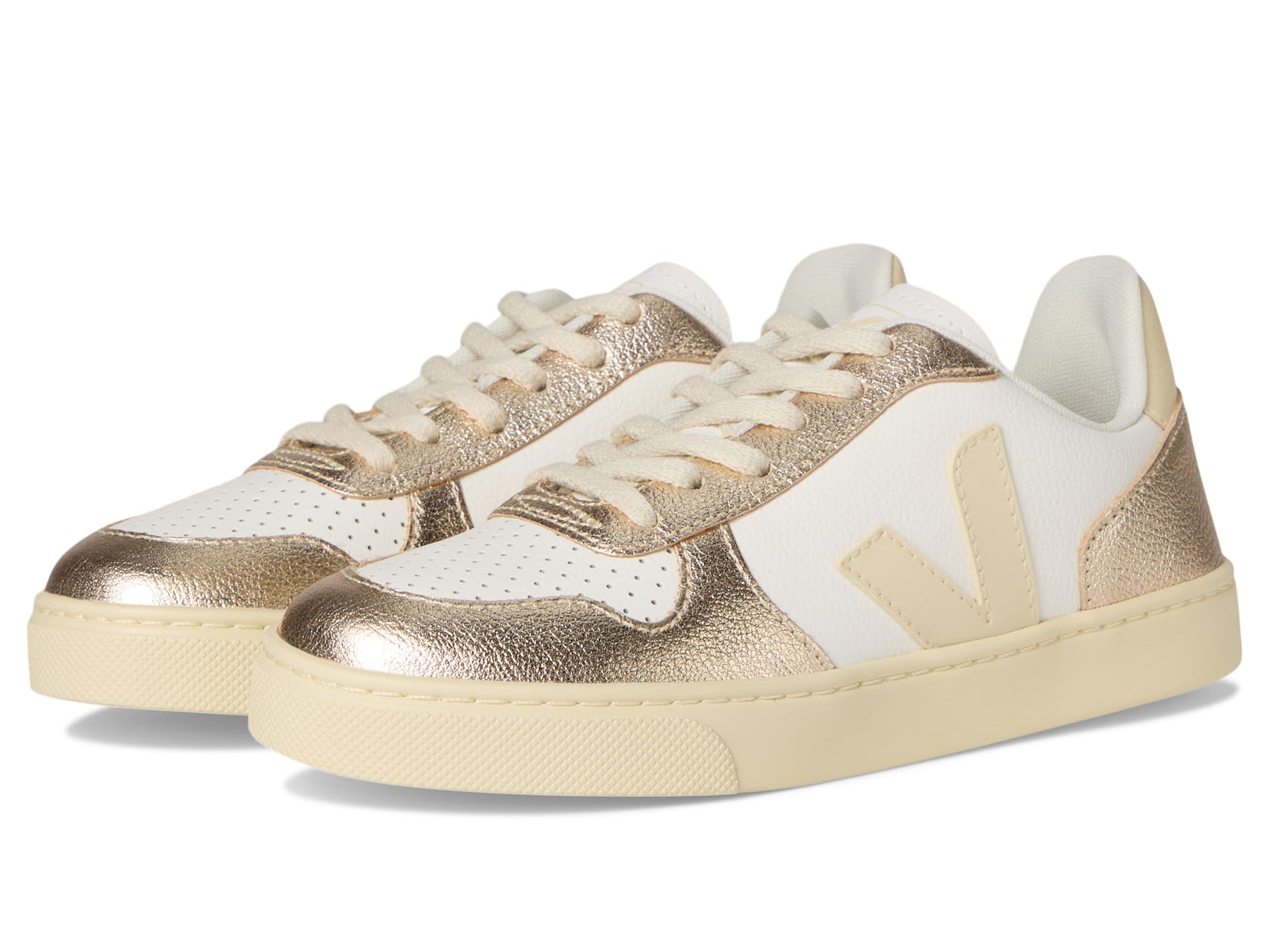 Кроссовки VEJA Kids Small V-10, цвет White Calcaire Platine 
Кроссовки VEJA Kids Small V-10, цвет White Calcaire Platine