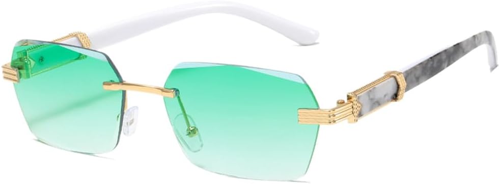 Солнцезащитные очки UV400 для мужчин и женщин | Безободковые линзы с градиентным покрытием, маленькая оправа | Для вождения и занятий спортом на открытом воздухе generic, C7 Green
Солнцезащитные очки UV400 для мужчин и женщин | Безободковые линзы с градиентным покрытием, маленькая оправа | Для вождения и занятий спортом на открытом воздухе generic, C7 Green