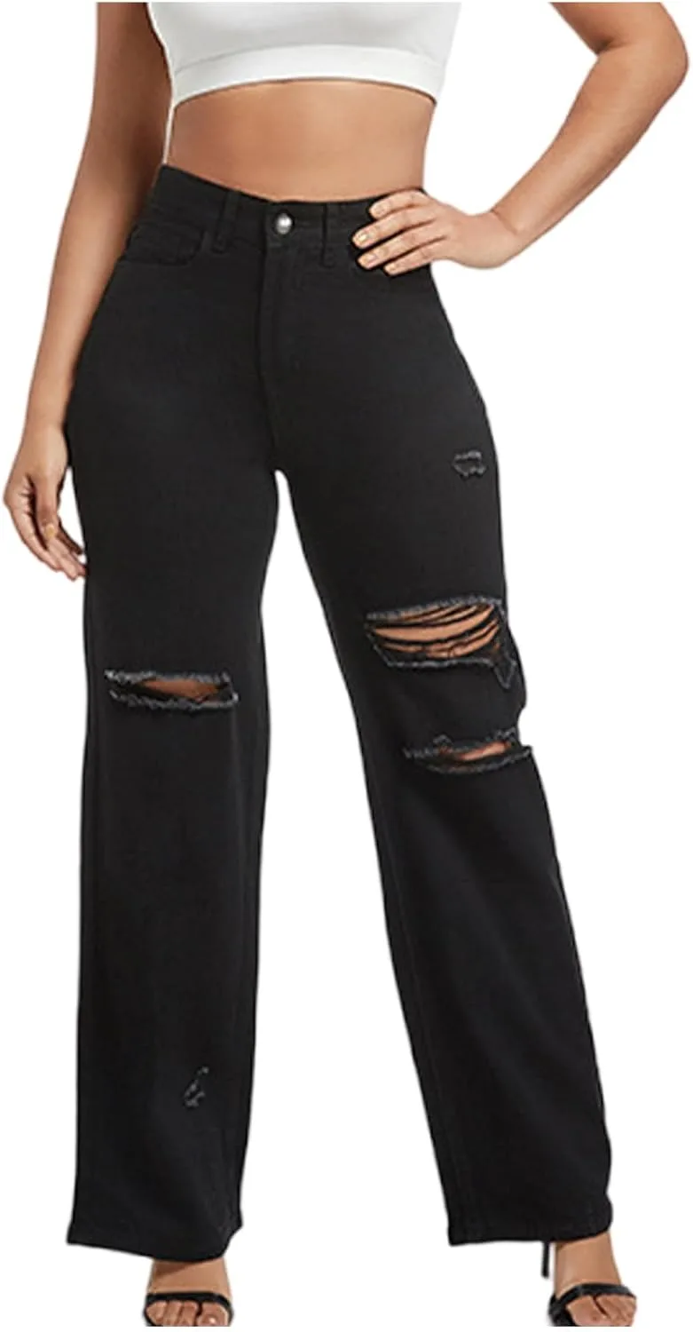 Джинсы Wide Leg для женщин Ripped Distressed
Джинсы Wide Leg для женщин Ripped Distressed